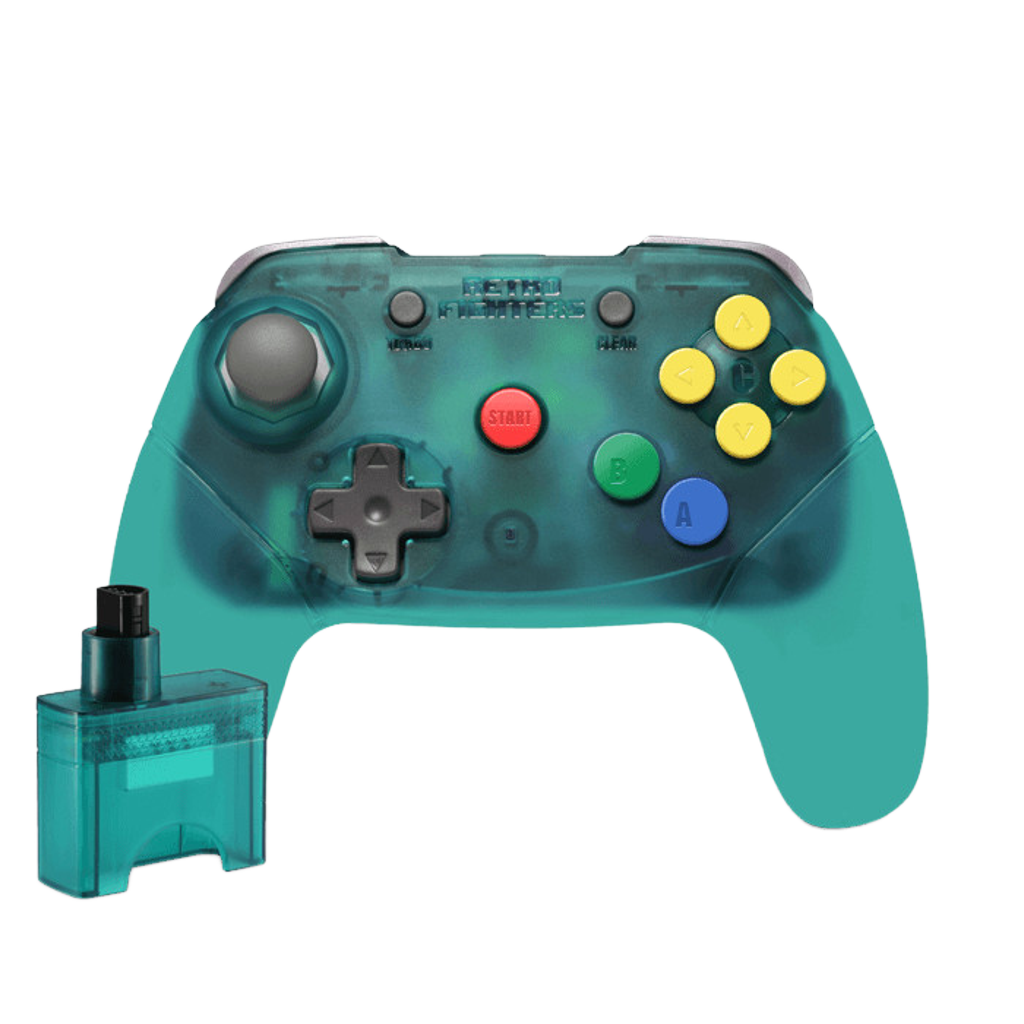 Retro Fighters Brawler64 Wireless Edition(ブロウラー64 ワイヤレスエディション)|Nintendo 64対応 次世代ワイヤレスコントローラー 2.4GHzワイヤレス 改良デジタルZトリガー 超高速ターボ機能 メモリーパック対応 USB-C充電 内蔵充電池10時間以上駆動 全4色