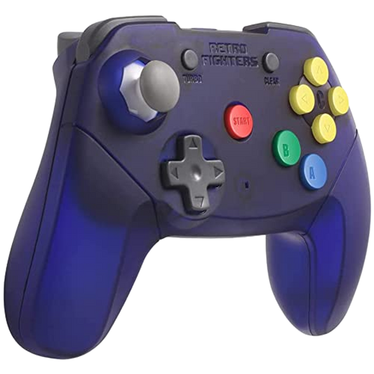 Retro Fighters Brawler64 Wireless Edition(ブロウラー64 ワイヤレスエディション)|Nintendo 64対応 次世代ワイヤレスコントローラー 2.4GHzワイヤレス 改良デジタルZトリガー 超高速ターボ機能 メモリーパック対応 USB-C充電 内蔵充電池10時間以上駆動 全4色