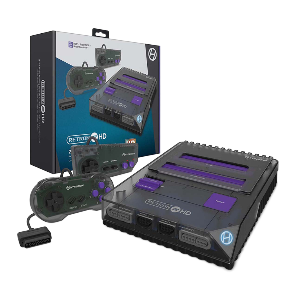 Hyperkin RetroN 2 HD 2-in-1 レトロゲーム互換機 HDMI対応 720p HD出力 スーパーファミコン 海外版ファミコン NES対応 実機コントローラー接続可能 全2色
