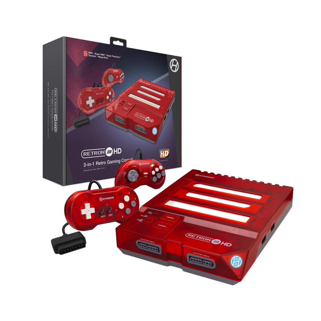 Hyperkin RetroN 3 HD 3-in-1 レトロゲーム互換機 HDMI対応 720p HD出力 スーパーファミコン メガドライブ 海外版ファミコン NES対応 実機コントローラー接続可能 全2色