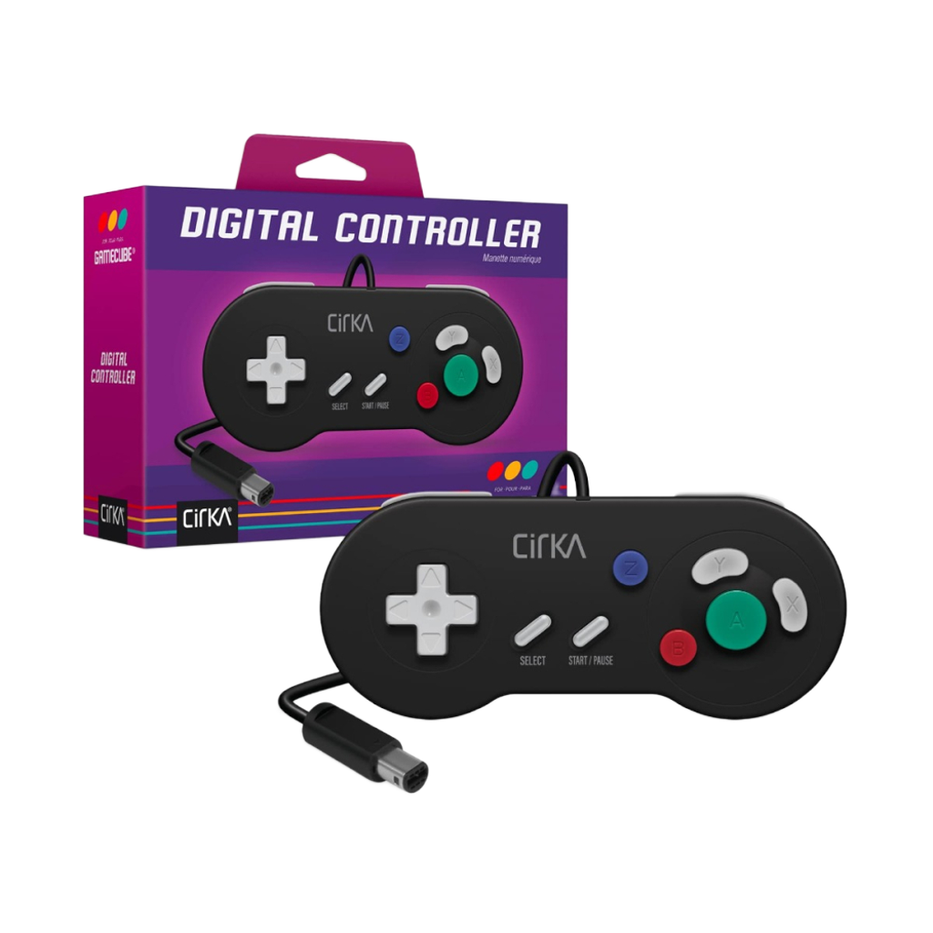 Cirka Digital Controller ゲームキューブ GBプレーヤー専用 デジタルコントローラー 十字キー主体 2Dゲーム最適化 有線 全2色