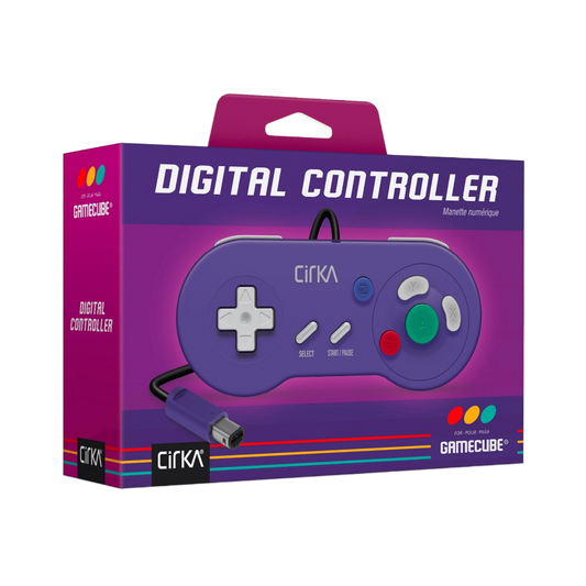 Cirka Digital Controller ゲームキューブ GBプレーヤー専用 デジタルコントローラー 十字キー主体 2Dゲーム最適化 有線 全2色