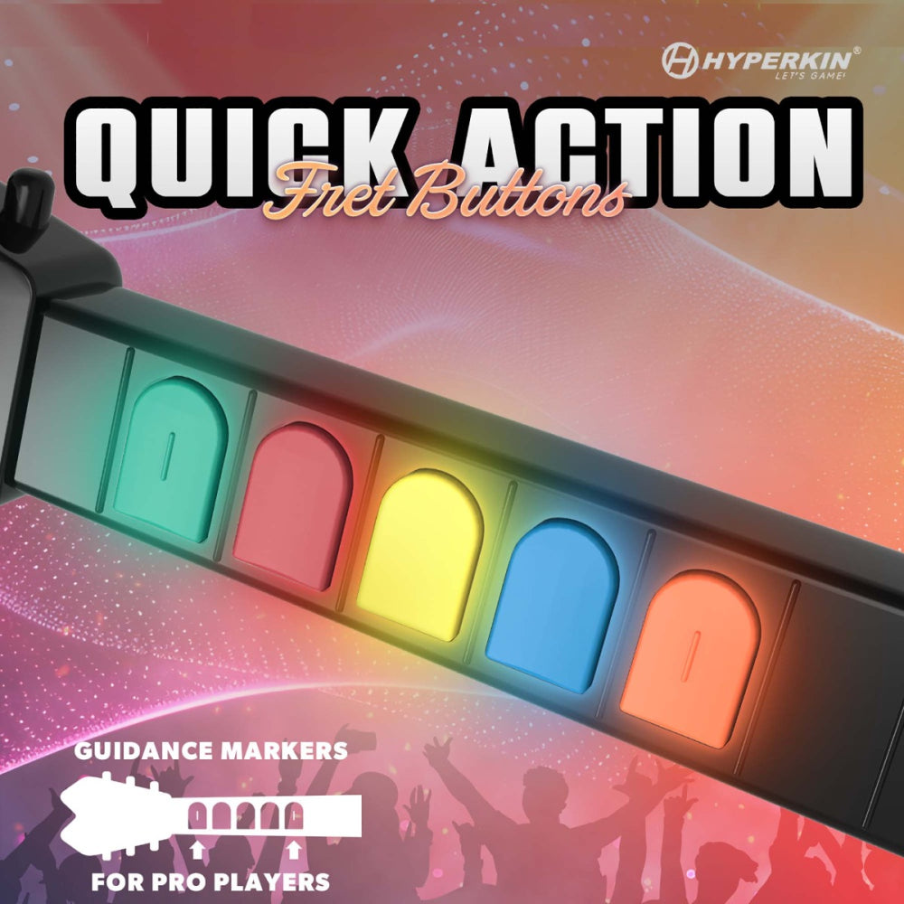 Hyperkin Hyper Strummer Wireless Guitar ワイヤレスギターコントローラー Wii Wii U対応 ギターヒーロー ロックバンド対応 音楽ゲーム専用周辺機器