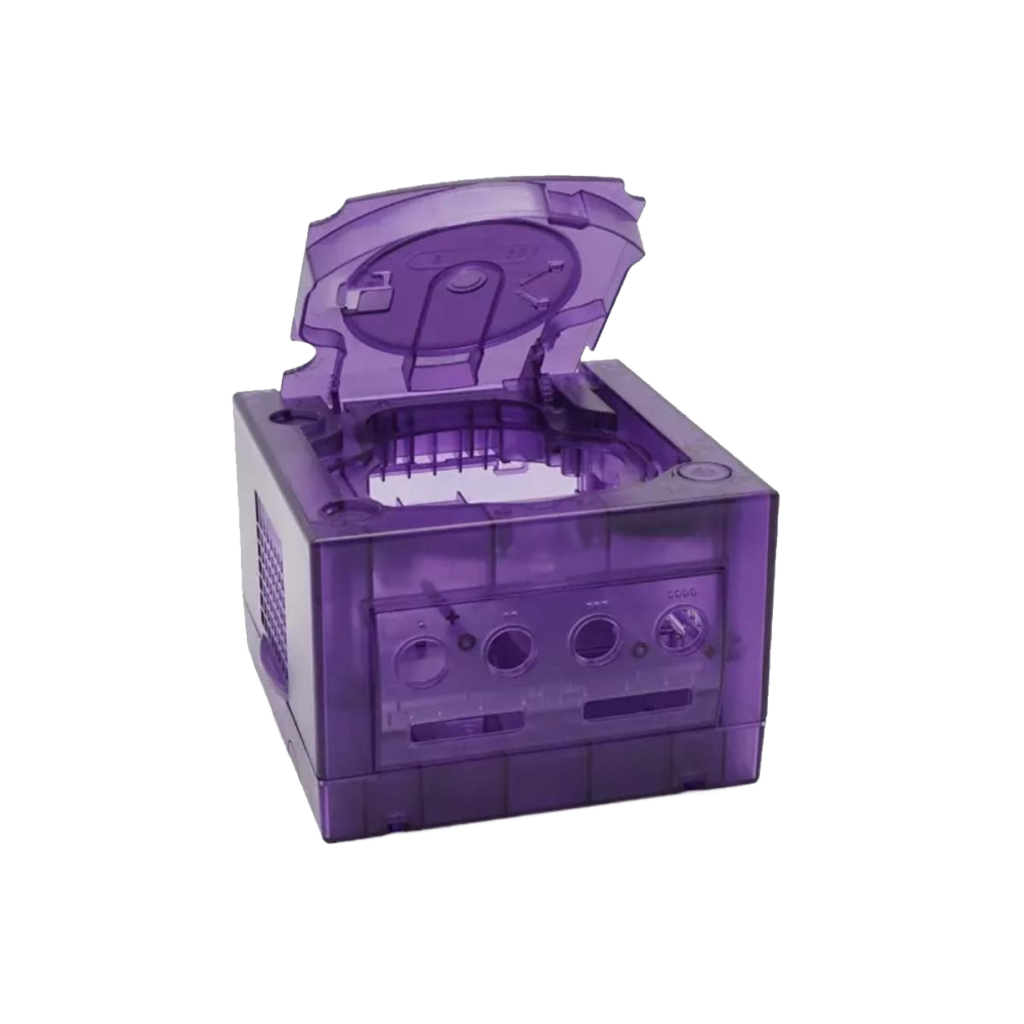 Hyperkin RepairBox カスタムカラーシェル パープル for GameCube™|交換用 外装ケース|レトロゲーム機 本体カスタマイズ・修理用|ネジ・パーツ付きフルセット【全3色】