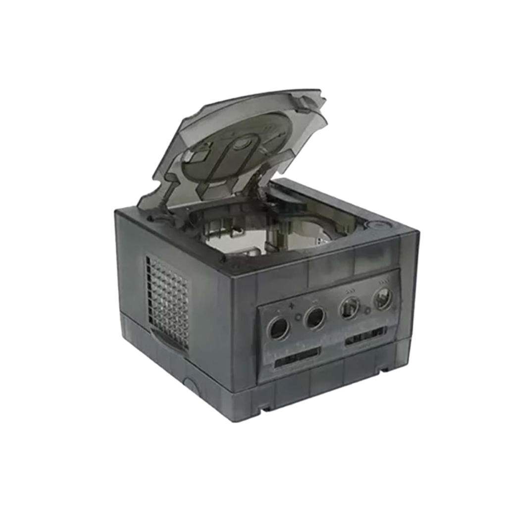 Hyperkin RepairBox カスタムカラーシェル スモークグレー for GameCube™|交換用 外装ケース|レトロゲーム機 本体カスタマイズ・修理用|ネジ・パーツ付きフルセット【全3色】