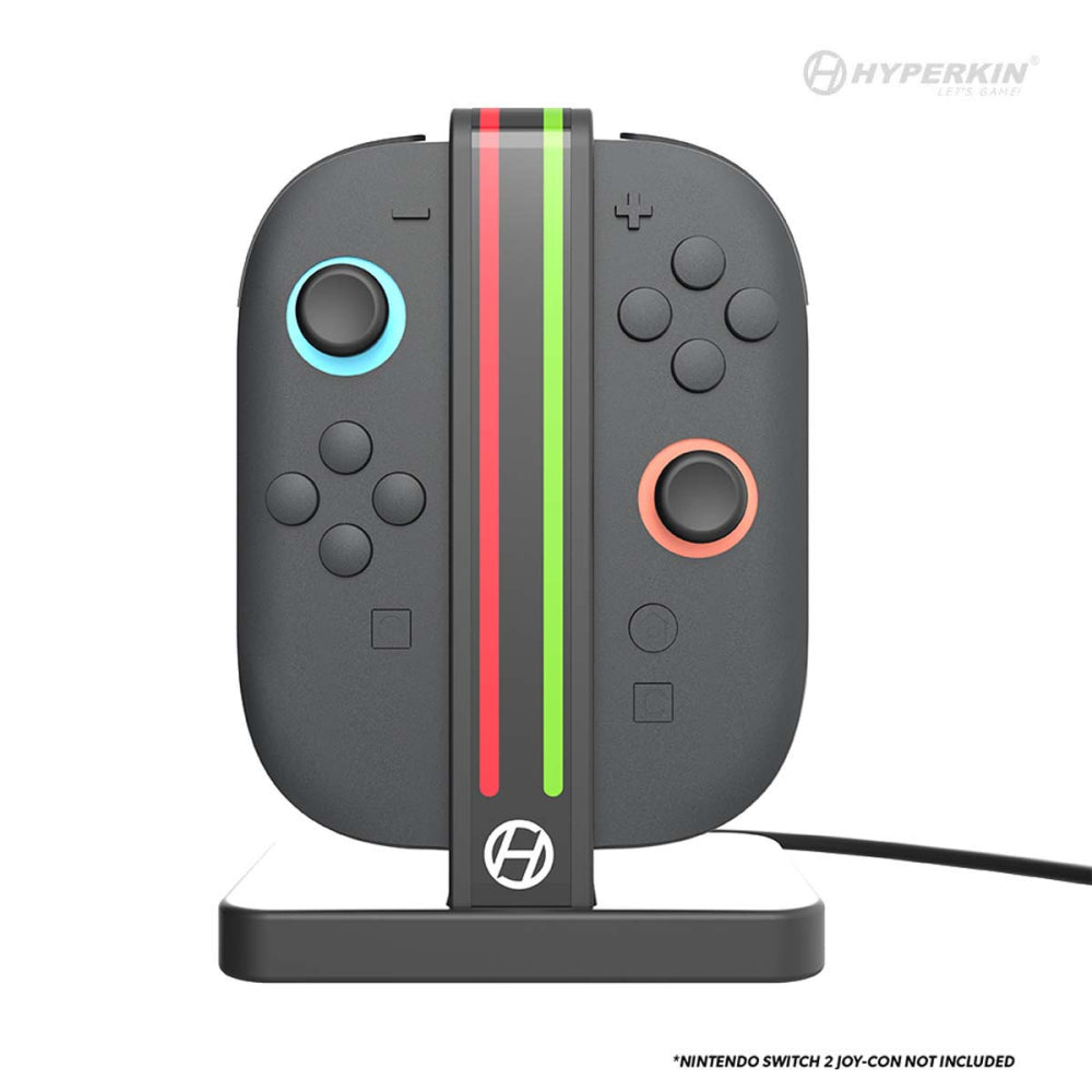 Hyperkin Power Spire Joy-Con 充電ドック Nintendo Switch 2 対応|最大4台同時充電&インジケーター搭載 スタイリッシュな縦型スタンド設計