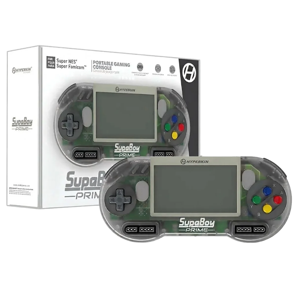 Hyperkin SupaBoy スパボーイ スーファミ携帯ゲーム機 スーパーファミコン互換機 SFC/SNESカートリッジ対応 NTSC/PAL対応 4.3インチ液晶 アスペクト比切替 AV出力 テレビ接続 新色クリムゾン/プライム 全2色 ハイパーキン