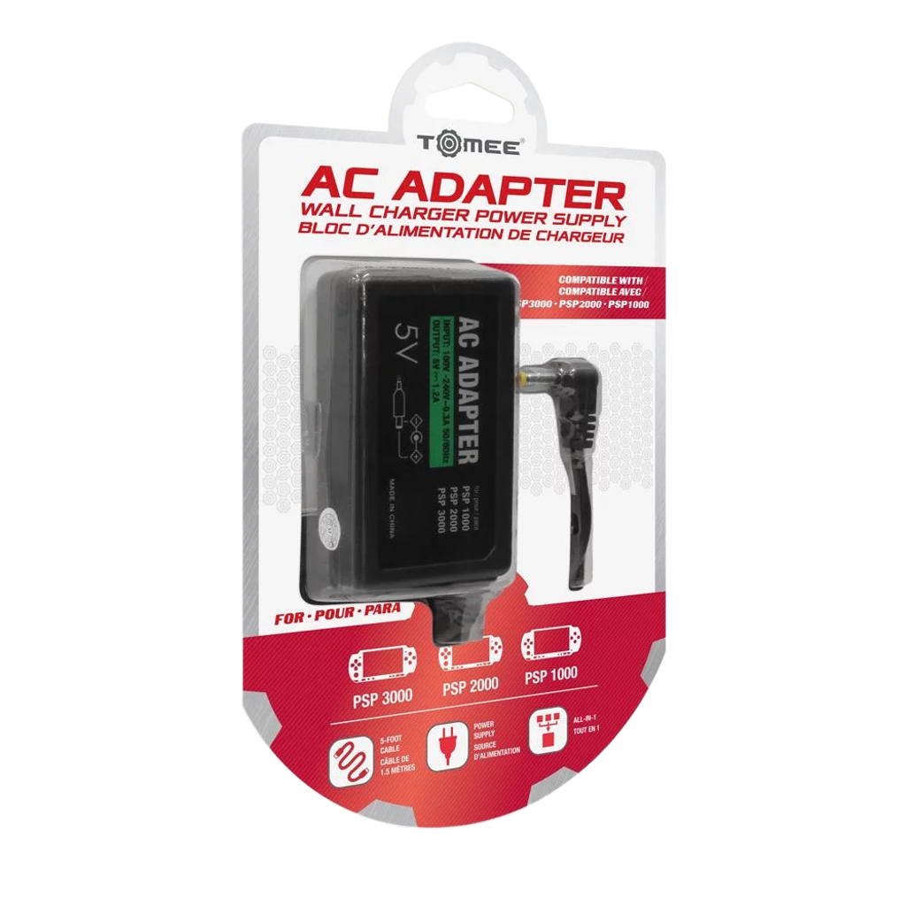 Tomee PSP®対応 ACアダプター – PSP 1000 / 2000 / 3000 高品質充電アダプター