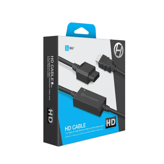 Hyperkin HD Cable for Wii 任天堂Wii専用 HDMIコンバーターケーブル 480pプログレッシブ高画質対応 7フィート長 ハイパーキン