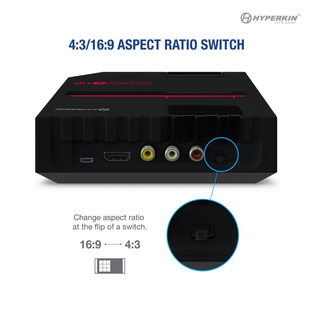 Hyperkin RetroN 1 HD レトロゲーム互換機 HDMI対応 720p HD出力 海外版ファミコン NES対応 実機コントローラー接続可能 ブラック