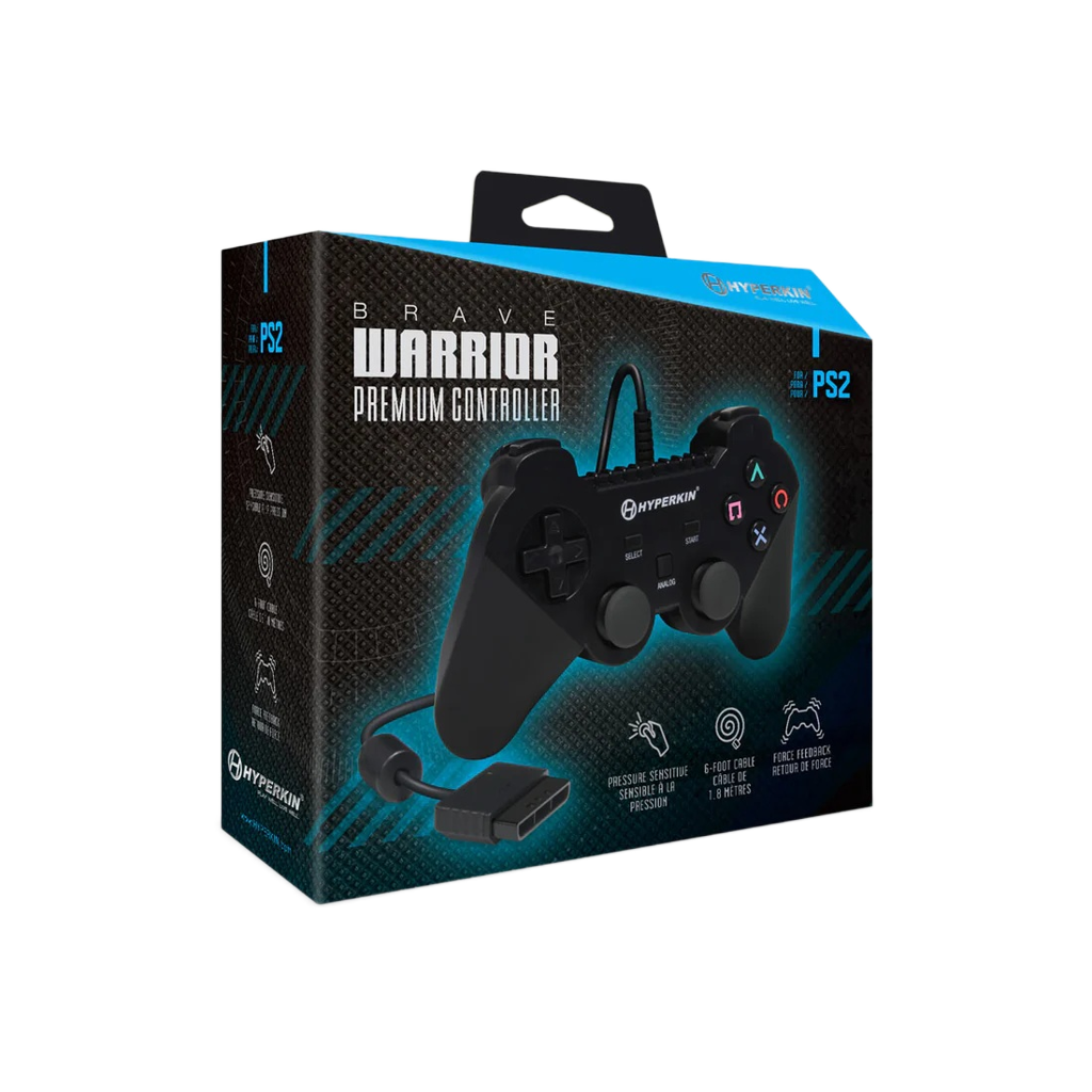 HYPERKIN Brave Warrior PS2専用有線コントローラ Black