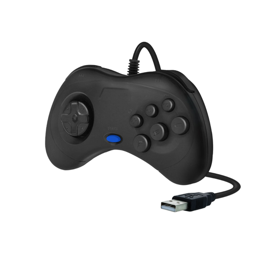 Cirka USB Controller 有線レトロゲームコントローラー PC Mac対応 前面6ボタン仕様 軽量 エミュレータ 格闘ゲーム最適化設計