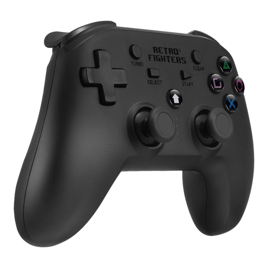 RETRO FIGHTERS Defender Bluetooth ワイヤレスコントローラー - PS3/PS4/PC対応、6軸モーションセンサー、圧力認識型ボタン、バイブレーション・ターボ機能搭載、USB Type-C充電ケーブル付属