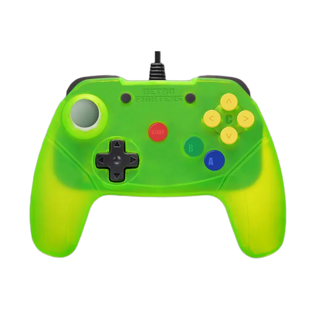 Retro Fighters Brawler64 Wireless Edition|Nintendo 64対応 次世代ワイヤレスコントローラー 2.4GHzワイヤレス 超高速ターボ機能 メモリーパック対応 USB-C充電 内蔵充電池10時間以上駆動 全4色
