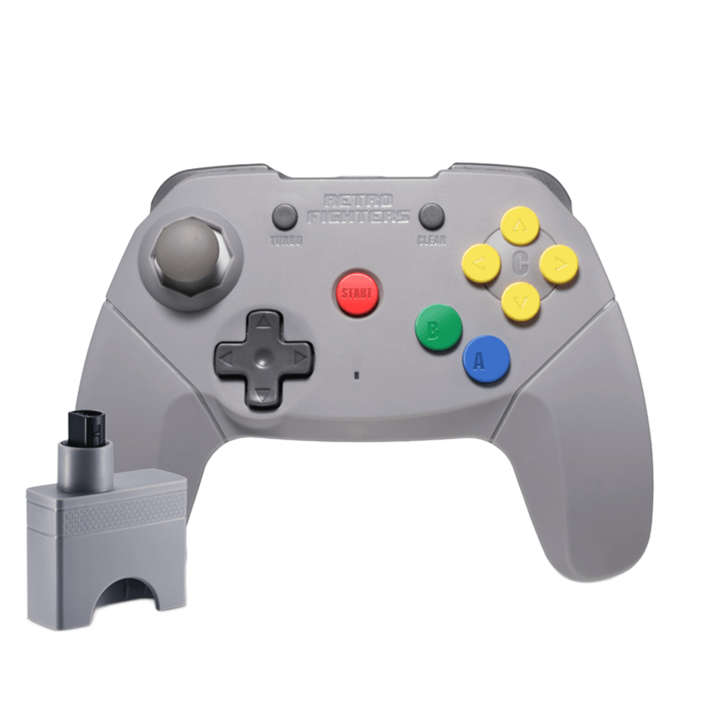 Retro Fighters Brawler64 Wireless Edition（ブロウラー64 ワイヤレスエディション）｜Nintendo 64対応 次世代ワイヤレスコントローラー 2.4GHzワイヤレス 改良デジタルZトリガー 超高速ターボ機能 メモリーパック対応 USB-C充電 内蔵充電池10時間以上駆動 全4色