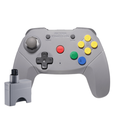 Retro Fighters Brawler64 Wireless Edition（ブロウラー64 ワイヤレスエディション）｜Nintendo 64対応 次世代ワイヤレスコントローラー 2.4GHzワイヤレス 改良デジタルZトリガー 超高速ターボ機能 メモリーパック対応 USB-C充電 内蔵充電池10時間以上駆動 全4色