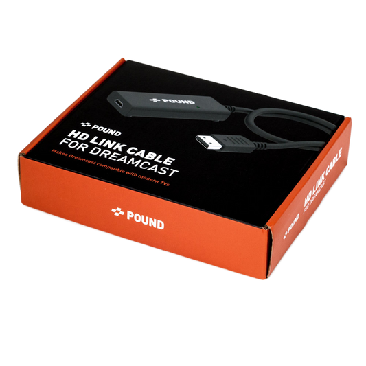 Pound Technology HD Link Cable for Dreamcast（パウンドテクノロジー HDリンクケーブル ドリームキャスト用）｜Dreamcast対応 HDMI変換ケーブル ネイティブVGA信号 デジタルHDMI変換 VGA対応タイトル専用 電源不要プラグ＆プレイ
