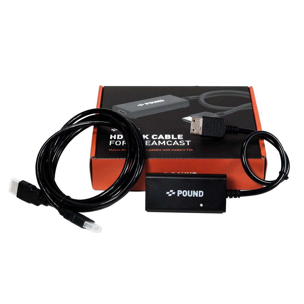 Pound Technology HD Link Cable for Dreamcast（パウンドテクノロジー HDリンクケーブル ドリームキャスト用）｜Dreamcast対応 HDMI変換ケーブル ネイティブVGA信号 デジタルHDMI変換 VGA対応タイトル専用 電源不要プラグ＆プレイ