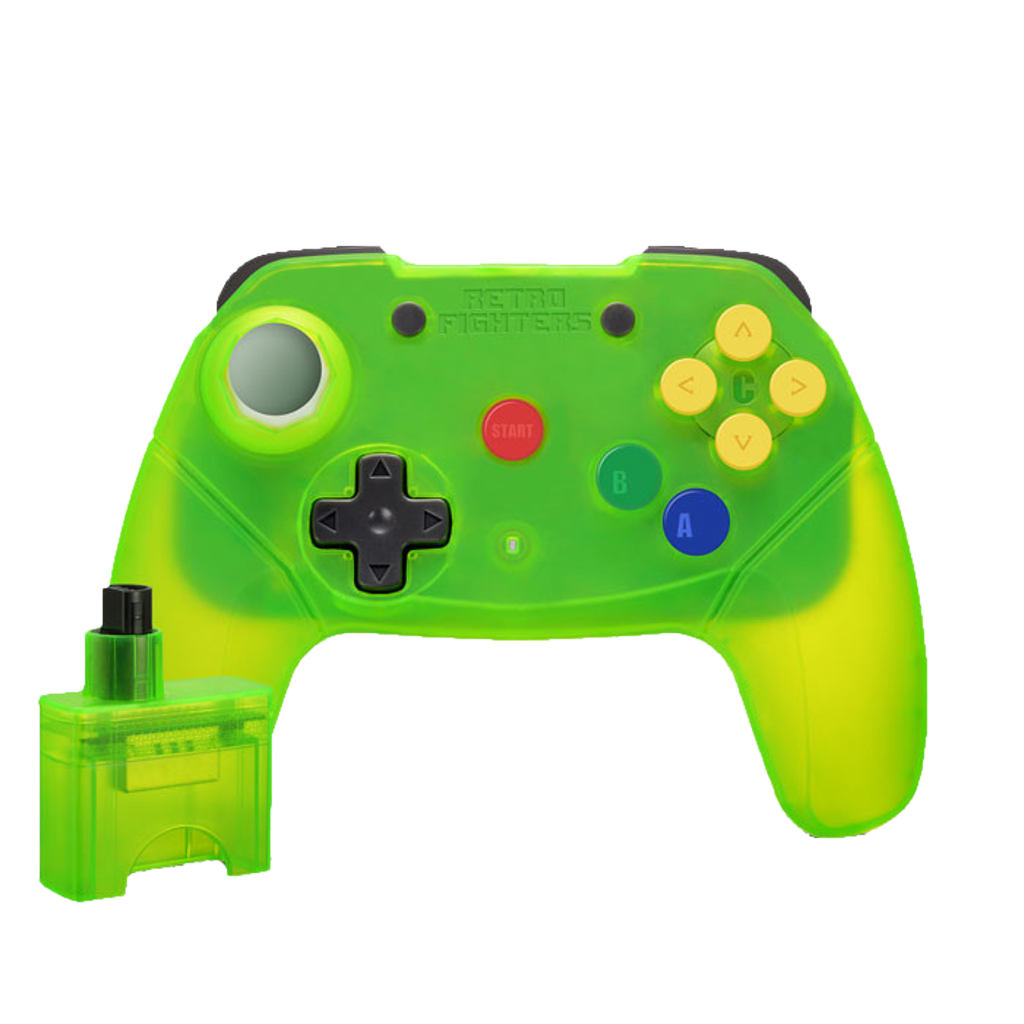 Retro Fighters Brawler64 Wireless Edition（ブロウラー64 ワイヤレスエディション）｜Nintendo 64対応 次世代ワイヤレスコントローラー 2.4GHzワイヤレス 改良デジタルZトリガー 超高速ターボ機能 メモリーパック対応 USB-C充電 内蔵充電池10時間以上駆動 全4色