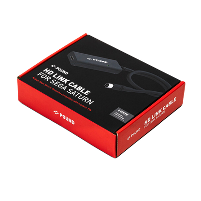 Pound Technology HD Link Cable for Sega Saturn（パウンドテクノロジー HDリンクケーブル セガサターン用）｜Sega Saturn対応 HDMI変換ケーブル 720pアップスケーリング ネイティブRGB高画質 電源補強Micro USBケーブル付属