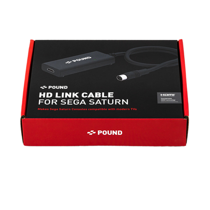 Pound Technology HD Link Cable for Sega Saturn（パウンドテクノロジー HDリンクケーブル セガサターン用）｜Sega Saturn対応 HDMI変換ケーブル 720pアップスケーリング ネイティブRGB高画質 電源補強Micro USBケーブル付属