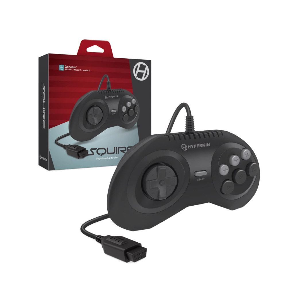 Hyperkin Squire Premium Controller プレミアム有線6ボタンコントローラー メガドライブ Genesis対応 エルゴノミクス設計 クラシックゲームコントローラー