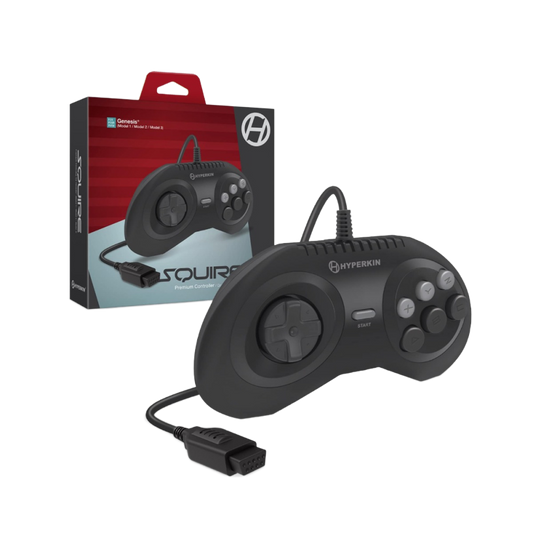 Hyperkin Squire Premium Controller プレミアム有線6ボタンコントローラー メガドライブ Genesis対応 エルゴノミクス設計 クラシックゲームコントローラー