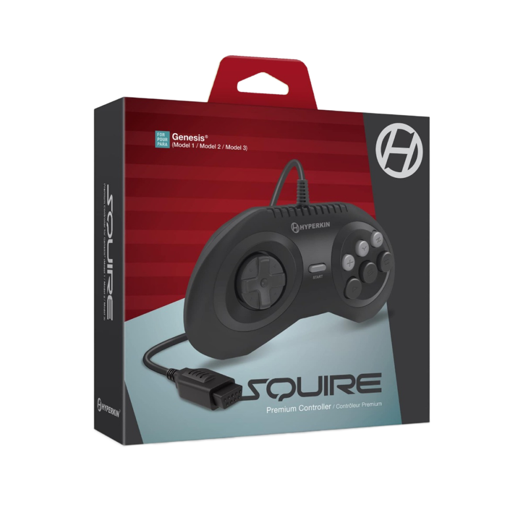 Hyperkin Squire Premium Controller プレミアム有線6ボタンコントローラー メガドライブ Genesis対応 エルゴノミクス設計 クラシックゲームコントローラー