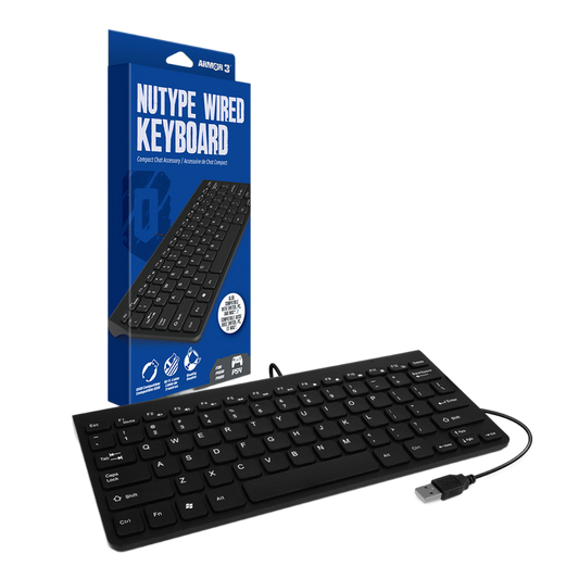 Hyperkin NuType Wired Keyboard 有線USBコンパクトキーボード Nintendo Switch PC Mac対応 レトロカラー チャット用キーボード