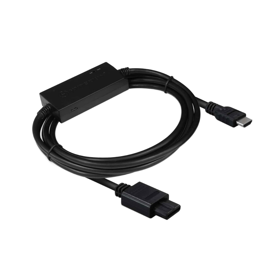 Hyperkin 3-in-1 HDTV Cable ゲームキューブ N64 スーパーファミコン専用 HDMIコンバーターケーブル 720p出力 アスペクト比切替機能搭載 ハイパーキン