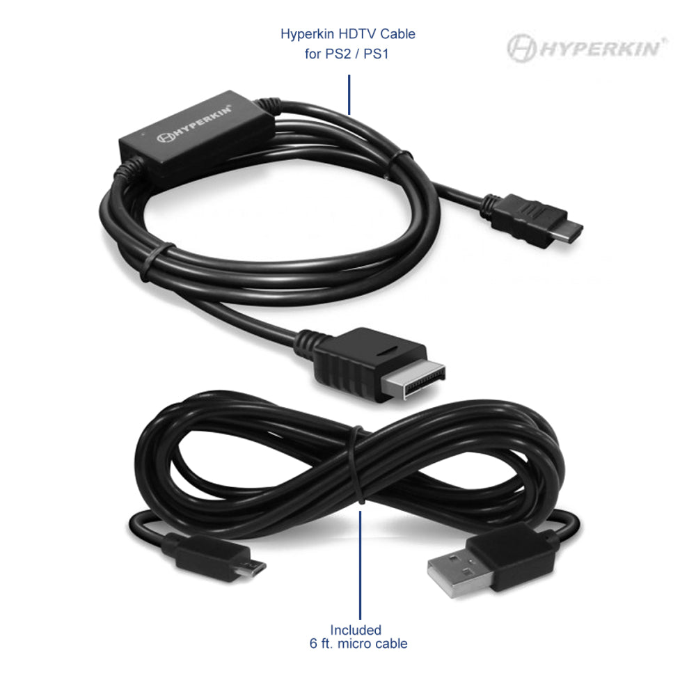 Hyperkin HDTV Cable プレイステーション2 初代PS専用 HDMIコンバーターケーブル 720p出力 アスペクト比切替機能搭載 PS2 PS1対応 ハイパーキン