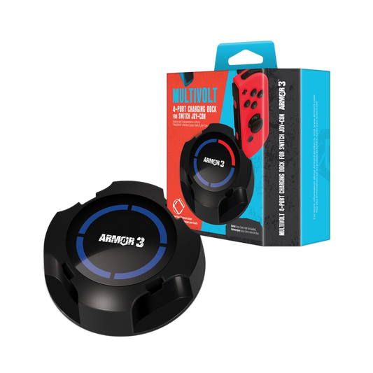 Armor3 MultiVolt 4ポート Joy-Con 充電ドック｜Nintendo Switch®対応｜最大4台同時充電可能｜LEDインジケーター搭載｜コンパクト設計