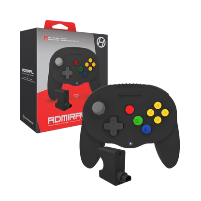 Hyperkin Admiral Premium BT Controller N64専用Bluetoothワイヤレスコントローラー Switch PC対応 2ハンドルデザイン 全4色 ハイパーキン