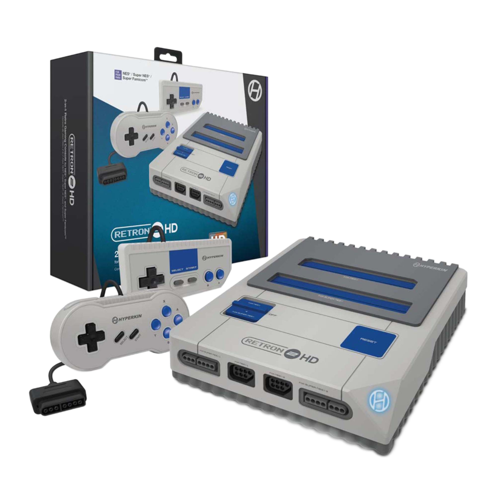 Hyperkin RetroN 2 HD 2-in-1 レトロゲーム互換機 HDMI対応 720p HD出力 スーパーファミコン 海外版ファミコン NES対応 実機コントローラー接続可能 全2色