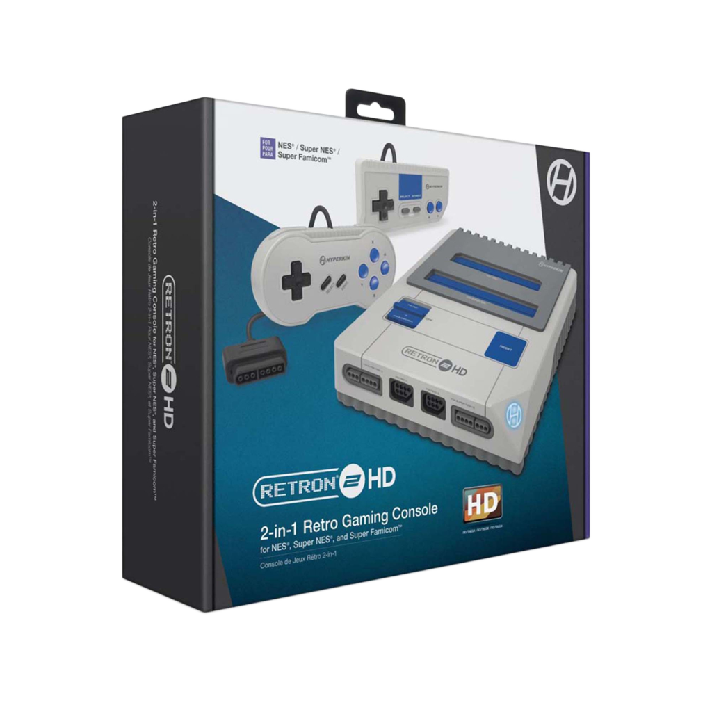 Hyperkin RetroN 2 HD 2-in-1 レトロゲーム互換機 HDMI対応 720p HD出力 スーパーファミコン 海外版ファミコン NES対応 実機コントローラー接続可能 全2色