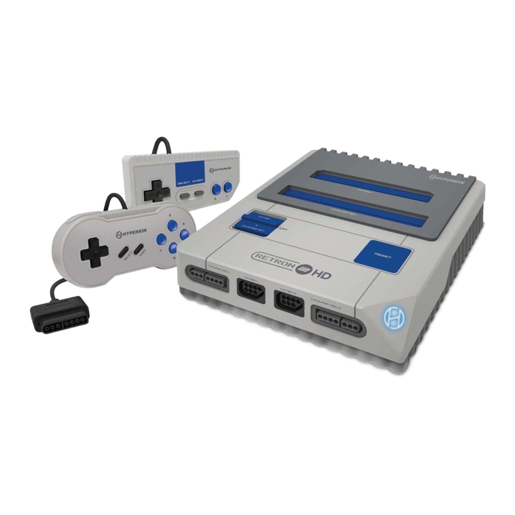 Hyperkin RetroN 2 HD 2-in-1 レトロゲーム互換機 HDMI対応 720p HD出力 スーパーファミコン 海外版ファミコン NES対応 実機コントローラー接続可能 全2色