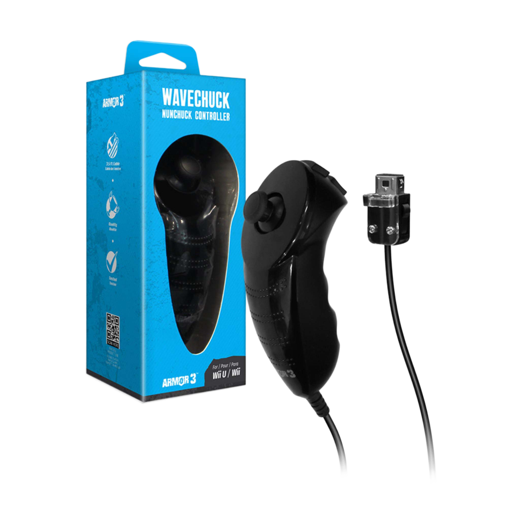 Armor3 WaveChuck Nunchuck Controller 有線ヌンチャクコントローラー Wii Wii U対応 アナログスティック搭載 拡張周辺機器