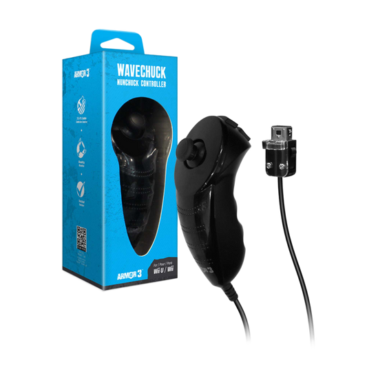 Armor3 WaveChuck Nunchuck Controller 有線ヌンチャクコントローラー Wii Wii U対応 アナログスティック搭載 拡張周辺機器