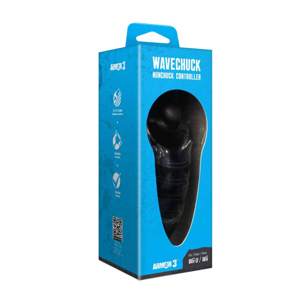 Armor3 WaveChuck Nunchuck Controller 有線ヌンチャクコントローラー Wii Wii U対応 アナログスティック搭載 拡張周辺機器