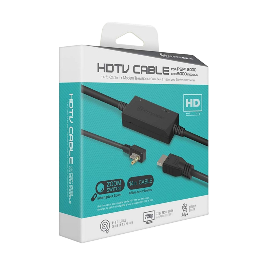 Hyperkin HDTV Cable PSP専用 HDMIコンバーターケーブル 720p出力 ズーム機能 アスペクト比切替搭載 PSP-2000 PSP-3000対応 ハイパーキン
