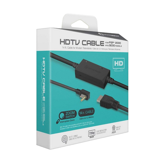 Hyperkin HDTV Cable PSP専用 HDMIコンバーターケーブル 720p出力 ズーム機能 アスペクト比切替搭載 PSP-2000 PSP-3000対応 ハイパーキン