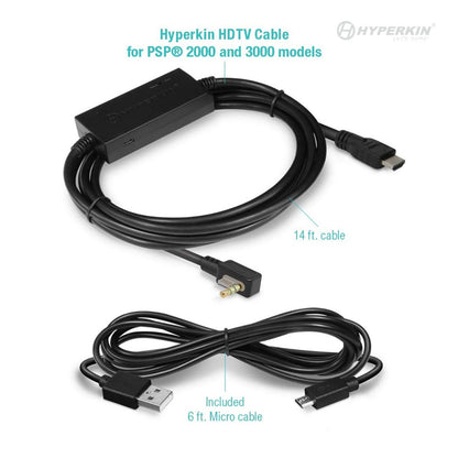 Hyperkin HDTV Cable PSP専用 HDMIコンバーターケーブル 720p出力 ズーム機能 アスペクト比切替搭載 PSP-2000 PSP-3000対応 ハイパーキン