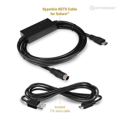 Hyperkin HDTV Cable セガサターン専用 HDMIコンバーターケーブル 720p出力 アスペクト比切替機能搭載 サターン対応 ハイパーキン