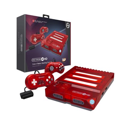 Hyperkin RetroN 3 HD 3-in-1 レトロゲーム互換機 HDMI対応 720p HD出力 スーパーファミコン メガドライブ 海外版ファミコン NES対応 実機コントローラー接続可能 全2色