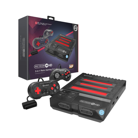 Hyperkin RetroN 3 HD 3-in-1 レトロゲーム互換機 HDMI対応 720p HD出力 スーパーファミコン メガドライブ 海外版ファミコン NES対応 実機コントローラー接続可能 全2色