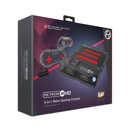 Hyperkin RetroN 3 HD 3-in-1 レトロゲーム互換機 HDMI対応 720p HD出力 スーパーファミコン メガドライブ 海外版ファミコン NES対応 実機コントローラー接続可能 全2色