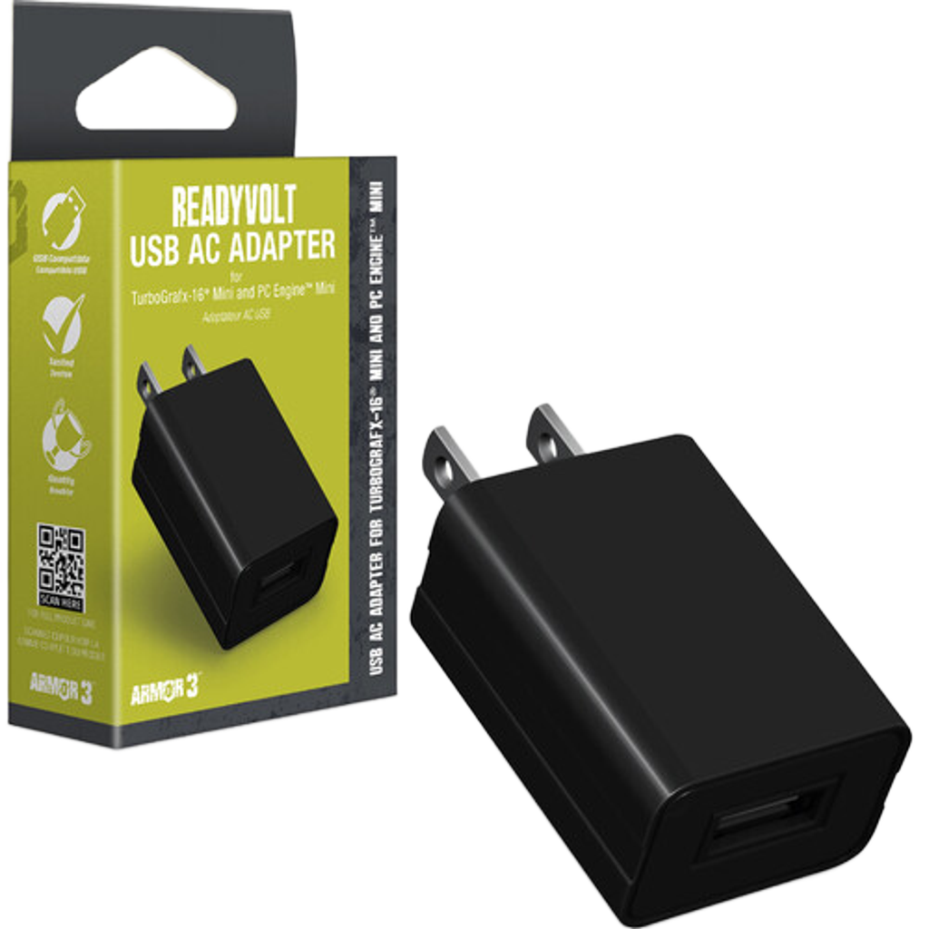 Armor3™ "ReadyVolt" USB ACアダプター – TurboGrafx-16® Mini &amp; PC Engine™ Mini対応