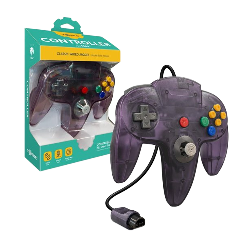 Hyperkin N64 Wired Controller プレミアム有線コントローラー ニンテンドー64実機対応 エルゴノミクス設計 メモリー拡張パック対応 全12色