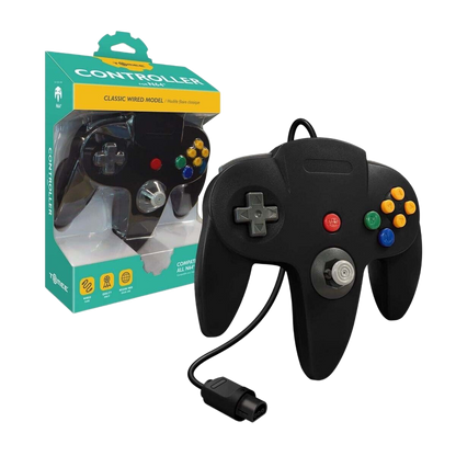 Hyperkin N64 Wired Controller プレミアム有線コントローラー ニンテンドー64実機対応 エルゴノミクス設計 メモリー拡張パック対応 全12色