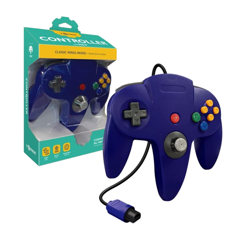 Hyperkin N64 Wired Controller プレミアム有線コントローラー ニンテンドー64実機対応 エルゴノミクス設計 メモリー拡張パック対応 全12色